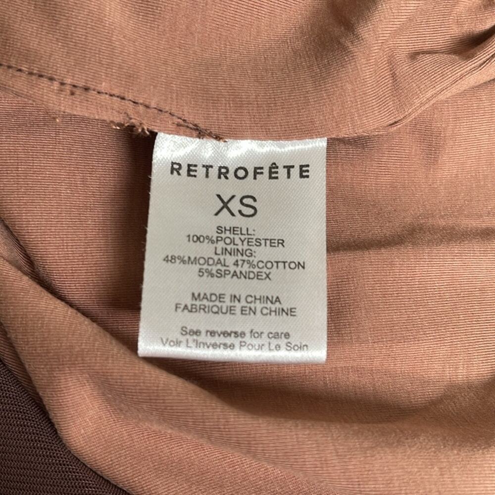 Retrofete Adele Brown Chiffon Strapless Maxi Dress - Picture 6 of 8